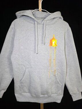 Shaka Wear Yellow Rose Unisex Hoodie in Gray S